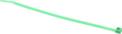 Made in USA - 7.562 Inch Long x 0.18 Inch Wide x 1-7/8 Inch Bundle Diameter, Green, Nylon Standard Cable Tie - 50 Lb. Strength, 0.052 Inch Thick - Industrial Tool & Supply