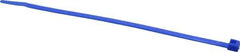 Made in USA - 7.562" Long Blue Nylon Standard Cable Tie - 50 Lb Tensile Strength, 1.32mm Thick, 3" Max Bundle Diam - Industrial Tool & Supply