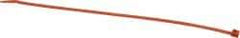 Made in USA - 8-7/8" Long Orange Nylon Standard Cable Tie - 40 Lb Tensile Strength, 1.24mm Thick, 4" Max Bundle Diam - Industrial Tool & Supply