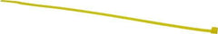 Made in USA - 8-7/8" Long Yellow Nylon Standard Cable Tie - 40 Lb Tensile Strength, 1.24mm Thick, 4" Max Bundle Diam - Industrial Tool & Supply