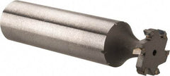 Made in USA - 1/2" Diam x 3/32" Face Width, Carbide-Tipped, 6 Teeth, Shank Connection Woodruff Keyseat Cutter - Uncoated, 2-3/32" OAL x 1/2" Shank, Staggered Teeth, ANSI 304, Old Standard 2 - Industrial Tool & Supply