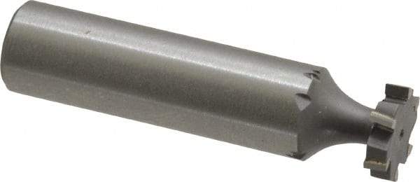 Made in USA - 1/2" Diam x 1/8" Face Width, Carbide-Tipped, 6 Teeth, Shank Connection Woodruff Keyseat Cutter - Uncoated, 2-1/8" OAL x 1/2" Shank, Staggered Teeth, ANSI 404, Old Standard 3 - Industrial Tool & Supply