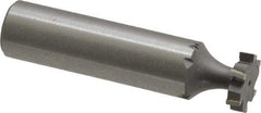 Made in USA - 1/2" Diam x 1/8" Face Width, Carbide-Tipped, 6 Teeth, Shank Connection Woodruff Keyseat Cutter - Uncoated, 2-1/8" OAL x 1/2" Shank, Staggered Teeth, ANSI 404, Old Standard 3 - Industrial Tool & Supply