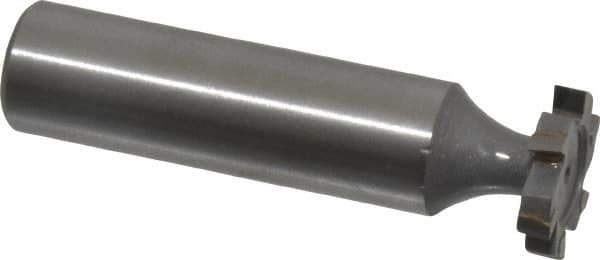 Made in USA - 5/8" Diam x 1/8" Face Width, Carbide-Tipped, 6 Teeth, Shank Connection Woodruff Keyseat Cutter - Uncoated, 2-1/8" OAL x 1/2" Shank, Staggered Teeth, ANSI 405, Old Standard 5 - Industrial Tool & Supply