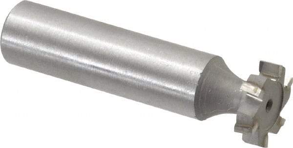 Made in USA - 5/8" Diam x 5/32" Face Width, Carbide-Tipped, 6 Teeth, Shank Connection Woodruff Keyseat Cutter - Uncoated, 2-5/32" OAL x 1/2" Shank, Staggered Teeth, ANSI 505, Old Standard 6 - Industrial Tool & Supply