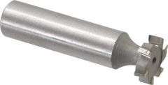 Made in USA - 5/8" Diam x 5/32" Face Width, Carbide-Tipped, 6 Teeth, Shank Connection Woodruff Keyseat Cutter - Uncoated, 2-5/32" OAL x 1/2" Shank, Staggered Teeth, ANSI 505, Old Standard 6 - Industrial Tool & Supply