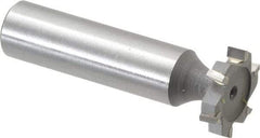 Made in USA - 3/4" Diam x 5/32" Face Width, Carbide-Tipped, 6 Teeth, Shank Connection Woodruff Keyseat Cutter - Uncoated, 2-5/32" OAL x 1/2" Shank, Staggered Teeth, ANSI 506, Old Standard 8 - Industrial Tool & Supply