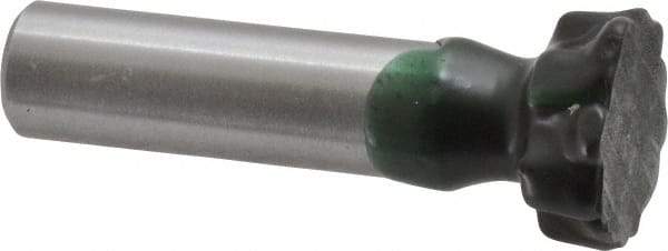 Made in USA - 3/4" Diam x 1/4" Face Width, Carbide-Tipped, 6 Teeth, Shank Connection Woodruff Keyseat Cutter - Uncoated, 2-1/4" OAL x 1/2" Shank, Staggered Teeth, ANSI 806, Old Standard 91 - Industrial Tool & Supply