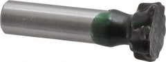 Made in USA - 3/4" Diam x 1/4" Face Width, Carbide-Tipped, 6 Teeth, Shank Connection Woodruff Keyseat Cutter - Uncoated, 2-1/4" OAL x 1/2" Shank, Staggered Teeth, ANSI 806, Old Standard 91 - Industrial Tool & Supply