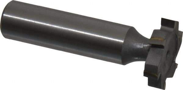 Made in USA - 7/8" Diam x 3/16" Face Width, Carbide-Tipped, 6 Teeth, Shank Connection Woodruff Keyseat Cutter - Uncoated, 2-3/16" OAL x 1/2" Shank, Staggered Teeth, ANSI 607, Old Standard 11 - Industrial Tool & Supply