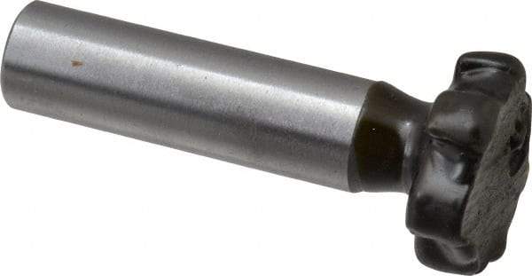 Made in USA - 7/8" Diam x 7/32" Face Width, Carbide-Tipped, 6 Teeth, Shank Connection Woodruff Keyseat Cutter - Uncoated, 2-7/32" OAL x 1/2" Shank, Staggered Teeth, ANSI 707, Old Standard 12 - Industrial Tool & Supply