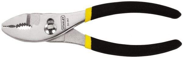 Stanley - 6-3/4" OAL, 1-7/16" Jaw Length, Slip Joint Pliers - 2 Positions, Serrated Jaw, Slip Joint Head, Slip Joint Plier Tool, Serrated Pipe Jaw - Industrial Tool & Supply