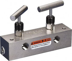 Enerpac - 3/8" Inlet, 3/8" Outlet Manifold - 6" Long x 1.63" Wide x 4.16" High, 150°F Max, 1 Inlet Port, 4 Outlet Ports - Industrial Tool & Supply