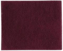 Ability One - 11-1/6" Long x 9" Wide x 1/4" Thick Cleansing Pad - Light-Duty, Maroon - Industrial Tool & Supply