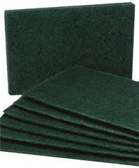 Ability One - 9-1/2" Long x 6" Wide x 1/4" Thick Sponge - Medium-Duty, Green - Industrial Tool & Supply