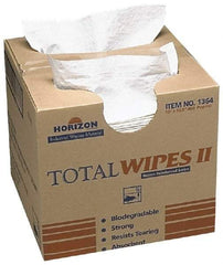 Ability One - Flat Fold Shop Towel/Industrial Wipes - 16-1/2" x 10" Sheet Size, White - Industrial Tool & Supply