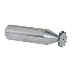 Made in USA - 1/2" Diam x 3/32" Face Width, Solid Carbide, 10 Teeth, Shank Connection Woodruff Keyseat Cutter - Uncoated, 2-3/32" OAL x 1/2" Shank, Straight Teeth, ANSI 304, Old Standard 2 - Industrial Tool & Supply