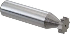 Made in USA - 1/2" Diam x 1/8" Face Width, Solid Carbide, 10 Teeth, Shank Connection Woodruff Keyseat Cutter - Uncoated, 2-1/8" OAL x 1/2" Shank, Straight Teeth, ANSI 404, Old Standard 3 - Industrial Tool & Supply