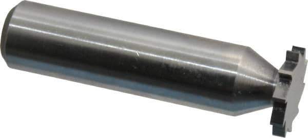 Made in USA - 5/8" Diam x 3/32" Face Width, Solid Carbide, 10 Teeth, Shank Connection Woodruff Keyseat Cutter - Uncoated, 2-3/32" OAL x 1/2" Shank, Straight Teeth, ANSI 305, Old Standard 4 - Industrial Tool & Supply
