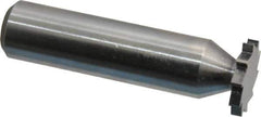 Made in USA - 5/8" Diam x 3/32" Face Width, Solid Carbide, 10 Teeth, Shank Connection Woodruff Keyseat Cutter - Uncoated, 2-3/32" OAL x 1/2" Shank, Straight Teeth, ANSI 305, Old Standard 4 - Industrial Tool & Supply