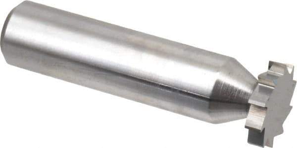 Made in USA - 5/8" Diam x 1/8" Face Width, Solid Carbide, 10 Teeth, Shank Connection Woodruff Keyseat Cutter - Uncoated, 2-1/8" OAL x 1/2" Shank, Straight Teeth, ANSI 405, Old Standard 5 - Industrial Tool & Supply