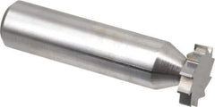 Made in USA - 5/8" Diam x 1/8" Face Width, Solid Carbide, 10 Teeth, Shank Connection Woodruff Keyseat Cutter - Uncoated, 2-1/8" OAL x 1/2" Shank, Straight Teeth, ANSI 405, Old Standard 5 - Industrial Tool & Supply