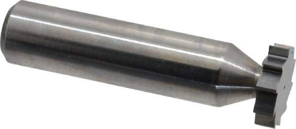 Made in USA - 5/8" Diam x 5/32" Face Width, Solid Carbide, 10 Teeth, Shank Connection Woodruff Keyseat Cutter - Uncoated, 2-5/32" OAL x 1/2" Shank, Straight Teeth, ANSI 505, Old Standard 6 - Industrial Tool & Supply