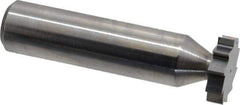 Made in USA - 5/8" Diam x 5/32" Face Width, Solid Carbide, 10 Teeth, Shank Connection Woodruff Keyseat Cutter - Uncoated, 2-5/32" OAL x 1/2" Shank, Straight Teeth, ANSI 505, Old Standard 6 - Industrial Tool & Supply