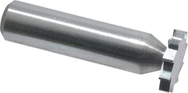 Made in USA - 3/4" Diam x 1/8" Face Width, Solid Carbide, 10 Teeth, Shank Connection Woodruff Keyseat Cutter - Uncoated, 2-1/8" OAL x 1/2" Shank, Straight Teeth, ANSI 406, Old Standard 7 - Industrial Tool & Supply