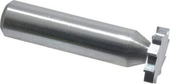 Made in USA - 3/4" Diam x 1/8" Face Width, Solid Carbide, 10 Teeth, Shank Connection Woodruff Keyseat Cutter - Uncoated, 2-1/8" OAL x 1/2" Shank, Straight Teeth, ANSI 406, Old Standard 7 - Industrial Tool & Supply