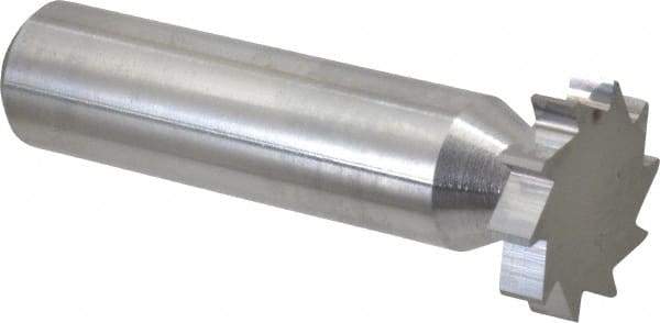 Made in USA - 3/4" Diam x 5/32" Face Width, Solid Carbide, 10 Teeth, Shank Connection Woodruff Keyseat Cutter - Uncoated, 2-5/32" OAL x 1/2" Shank, Straight Teeth, ANSI 506, Old Standard 8 - Industrial Tool & Supply