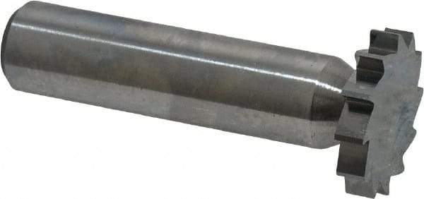 Made in USA - 7/8" Diam x 5/32" Face Width, Solid Carbide, 12 Teeth, Shank Connection Woodruff Keyseat Cutter - Uncoated, 2-5/32" OAL x 1/2" Shank, Straight Teeth, ANSI 507, Old Standard 10 - Industrial Tool & Supply