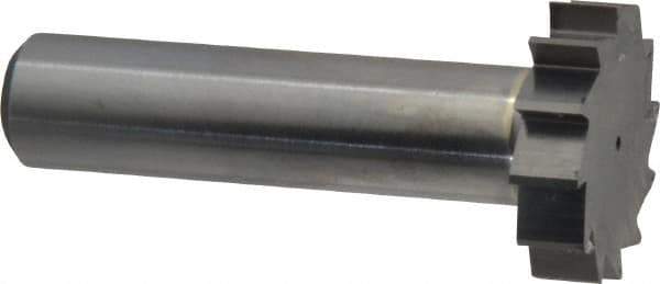 Made in USA - 1" Diam x 1/4" Face Width, Solid Carbide, 12 Teeth, Shank Connection Woodruff Keyseat Cutter - Uncoated, 2-1/4" OAL x 1/2" Shank, Straight Teeth, ANSI 808, Old Standard 15 - Industrial Tool & Supply
