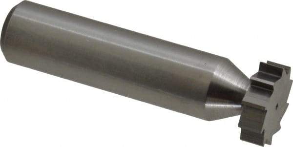 Made in USA - 5/8" Diam x 3/16" Face Width, Solid Carbide, 10 Teeth, Shank Connection Woodruff Keyseat Cutter - Uncoated, 2-3/16" OAL x 1/2" Shank, Straight Teeth, ANSI 605, Old Standard 61 - Industrial Tool & Supply