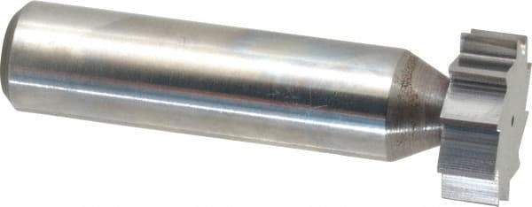 Made in USA - 3/4" Diam x 1/4" Face Width, Solid Carbide, 10 Teeth, Shank Connection Woodruff Keyseat Cutter - Uncoated, 2-1/4" OAL x 1/2" Shank, Straight Teeth, ANSI 806, Old Standard 91 - Industrial Tool & Supply