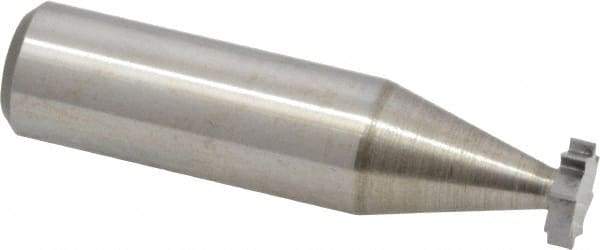 Made in USA - 3/8" Diam x 3/32" Face Width, Solid Carbide, 8 Teeth, Shank Connection Woodruff Keyseat Cutter - Uncoated, 2-3/32" OAL x 1/2" Shank, Straight Teeth, ANSI 303, Old Standard 212 - Industrial Tool & Supply