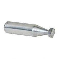 Made in USA - 3/8" Diam x 1/8" Face Width, Solid Carbide, 8 Teeth, Shank Connection Woodruff Keyseat Cutter - Uncoated, 2-1/8" OAL x 1/2" Shank, Straight Teeth, ANSI 403, Old Standard 213 - Industrial Tool & Supply