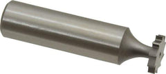 Made in USA - 1/2" Diam x 3/32" Face Width, High Speed Steel, 10 Teeth, Shank Connection Woodruff Keyseat Cutter - Uncoated, 2-3/32" OAL x 1/2" Shank, Straight Teeth, ANSI 304, Old Standard 2 - Industrial Tool & Supply
