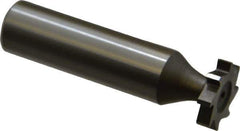 Made in USA - 5/8" Diam x 1/8" Face Width, High Speed Steel, 8 Teeth, Shank Connection Woodruff Keyseat Cutter - Uncoated, 2-1/8" OAL x 1/2" Shank, Straight Teeth, ANSI 405, Old Standard 5 - Industrial Tool & Supply