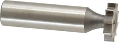 Made in USA - 3/4" Diam x 5/32" Face Width, High Speed Steel, 10 Teeth, Shank Connection Woodruff Keyseat Cutter - Uncoated, 2-5/32" OAL x 1/2" Shank, Straight Teeth, ANSI 506, Old Standard 8 - Industrial Tool & Supply