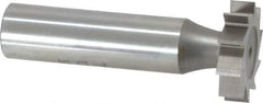 Made in USA - 7/8" Diam x 7/32" Face Width, High Speed Steel, 10 Teeth, Shank Connection Woodruff Keyseat Cutter - Uncoated, 2-7/32" OAL x 1/2" Shank, Straight Teeth, ANSI 707, Old Standard 12 - Industrial Tool & Supply