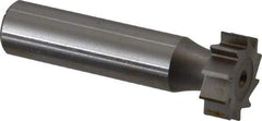Made in USA - 3/4" Diam x 1/4" Face Width, High Speed Steel, 10 Teeth, Shank Connection Woodruff Keyseat Cutter - Uncoated, 2-1/4" OAL x 1/2" Shank, Straight Teeth, ANSI 806, Old Standard 91 - Industrial Tool & Supply