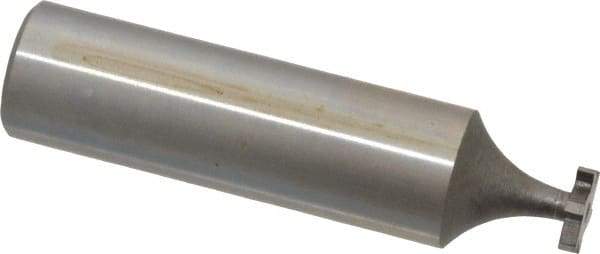Made in USA - 5/16" Diam x 1/16" Face Width, High Speed Steel, 6 Teeth, Shank Connection Woodruff Keyseat Cutter - Uncoated, 2-1/16" OAL x 1/2" Shank, Straight Teeth, ANSI 202-1/2, Old Standard 206 - Industrial Tool & Supply