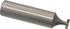 Made in USA - 5/16" Diam x 1/16" Face Width, High Speed Steel, 6 Teeth, Shank Connection Woodruff Keyseat Cutter - Uncoated, 2-1/16" OAL x 1/2" Shank, Straight Teeth, ANSI 202-1/2, Old Standard 206 - Industrial Tool & Supply
