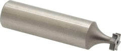 Made in USA - 5/16" Diam x 3/32" Face Width, High Speed Steel, 6 Teeth, Shank Connection Woodruff Keyseat Cutter - Uncoated, 2-3/32" OAL x 1/2" Shank, Straight Teeth, ANSI 302-1/2, Old Standard 207 - Industrial Tool & Supply