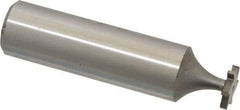 Made in USA - 3/8" Diam x 1/16" Face Width, High Speed Steel, 6 Teeth, Shank Connection Woodruff Keyseat Cutter - Uncoated, 2-1/16" OAL x 1/2" Shank, Straight Teeth, ANSI 203, Old Standard 211 - Industrial Tool & Supply