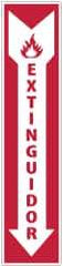 NMC - Extinguidor, Plastic Fire Sign - 4" Wide x 18" High, Spanish - Industrial Tool & Supply