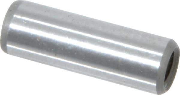 Jergens - 1/4" Diam x 3/4" Pin Length Alloy Steel Pull Out Dowel Pin - C 47-58 & C 60-64 (Surface) Hardness, 1 Beveled & 1 Threaded End - Industrial Tool & Supply