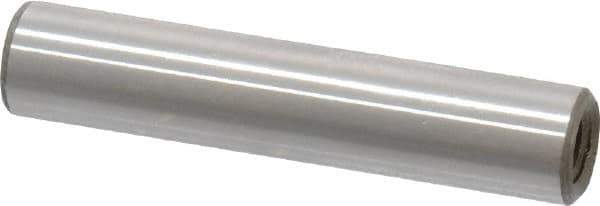 Jergens - 1/4" Diam x 1-1/4" Pin Length Alloy Steel Pull Out Dowel Pin - C 47-58 & C 60-64 (Surface) Hardness, 1 Beveled & 1 Threaded End - Industrial Tool & Supply