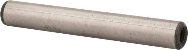 Jergens - 5/16" Diam x 2-1/4" Pin Length Alloy Steel Pull Out Dowel Pin - C 47-58 & C 60-64 (Surface) Hardness, 1 Beveled & 1 Threaded End - Industrial Tool & Supply